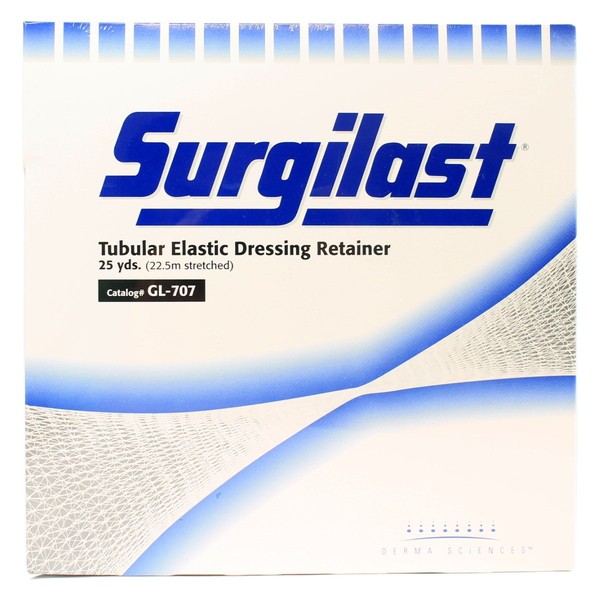 Derma Sciences GL707 Surgilast Tubular Elastic Dressing Bandage Retainer, Size 6, Large, Head, Shoulder, Thigh, 25 yd. Length