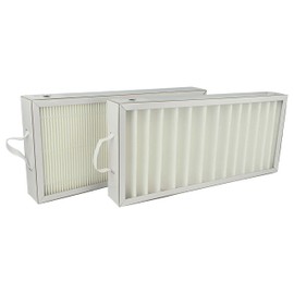 vhbw Filter Kit Compatible with Pluggit Avent P300N, AP300, P300 Ventilation Unit, Air Filter G4/F7 (Pack of 2), 35 x 16 x 4.5 cm, White