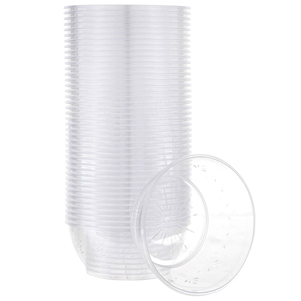 Plasticpro 6 oz Hard plastic Desert Bowls - Ice cream Bowls premium Quality Disposable Clear Bowl Pack of 40
