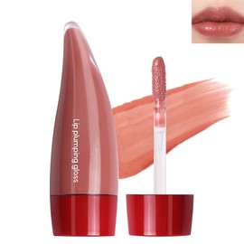 Juicy Lip Plumping Gloss, Orange Tinted Lip Gloss Lip Plumper, Hydrating Moisturizing Lip Tint Stain,Highly Pigmented High Shine Glossy Lip Oil, Long-Lasting Lip Gloss For Women Girls Dry Lip Care-02#