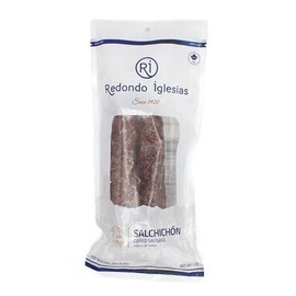 SALCHICHON - 7 OZ Spanish Deli Meat, Premium Serrano Pork Ham, 7 oz Serving, Smoked, Subtle Spices & Smokiness, Boneless, Skinless