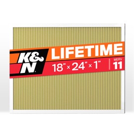 K&N 18X24X1 HVAC Furnace Air Filter, Lasts a Lifetime, Washable, Merv 11, the Last HVAC Filter You Will Ever Buy, Breathe Safely at Home or in the Office, HVC-11824
