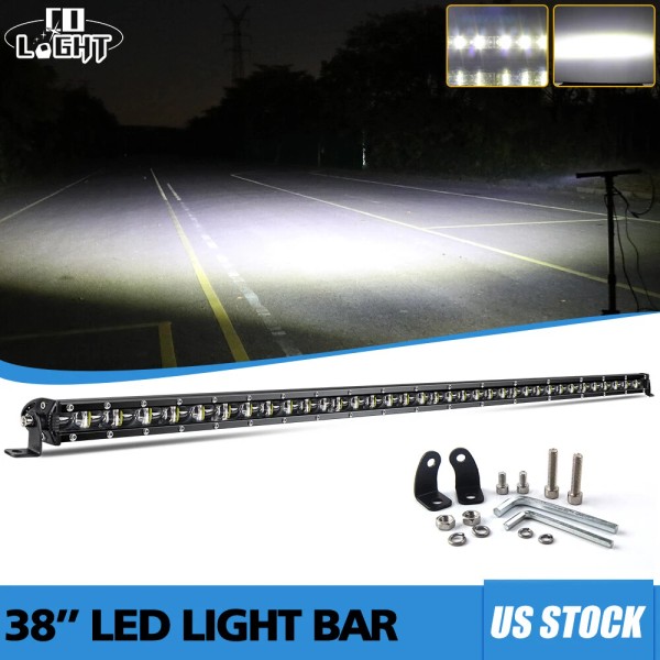 COLIGHT Slim 38inch LED Light Bar Single Row Spot Flood