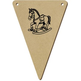 5 x 140mm 'Rocking Horse' Wooden Bunting Flags (BN00083942)