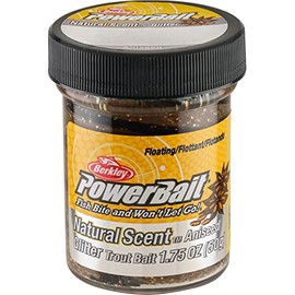 PowerBait Natural Glitter Trout Bait Black Brown 50g