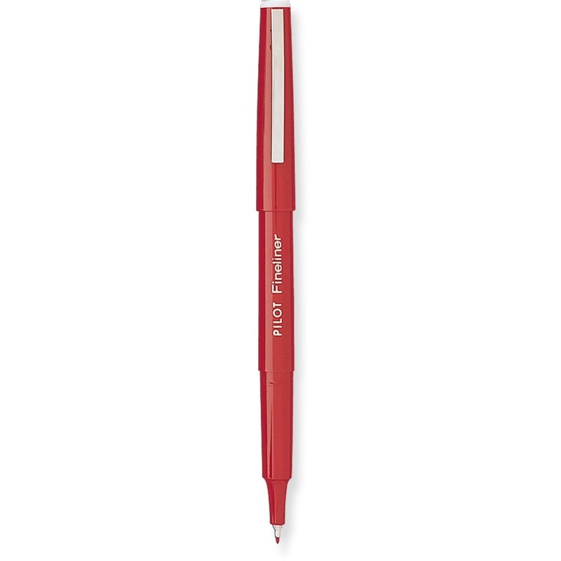 PILOT Fineliner Marker Pens, Fine Point, Red Ink, 12-Pack (11015)