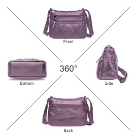 ModaZeal Crossbody Bag for Women Soft PU Leather Handbags Multi Pocket Shoulder Bag Waterproof Messenger Bags with Adjustable Straps