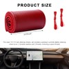 MUQIDA Genuine Leather Steering Wheel Cover, 15 Inches Breathable Stitch