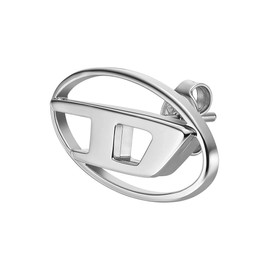 Diesel Men's Stainless Steel or Semi Precious Stone Stud Earrings, Stainless Steel, No Gemstone