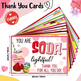 Motiskyy 24 Pieces Funny Thank You Cards Bulk Cute Pun Dessert Thank You Notes Compliment Cards Blank Notecards for Teacher Appreciation Employee Business Coworkers Birthday Valentines Gift