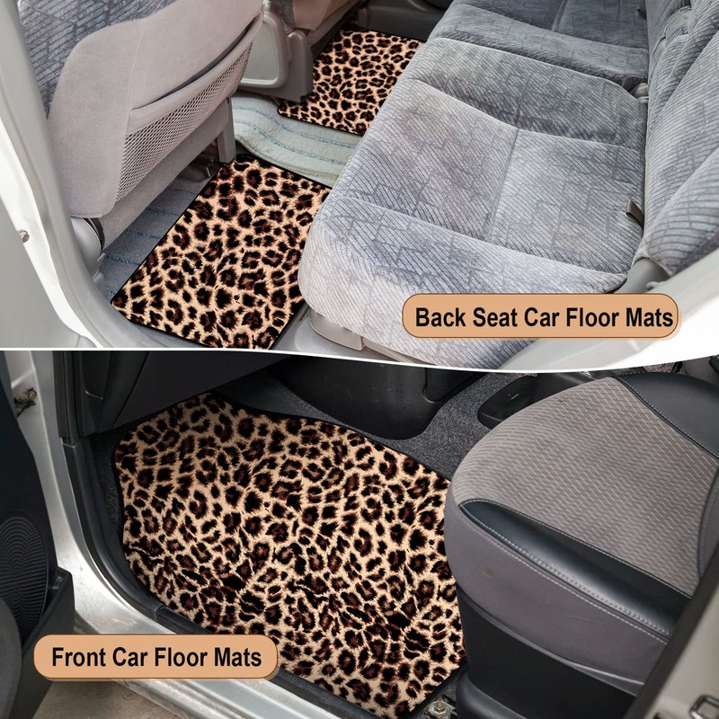 26-Piece Leopard Print Car Accessories Set - Full Set with