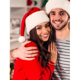 Christmas Bracelets for Couples Matching Couple Bracelets for Christmas Magnetic Adjustable Rope String Bracelet for Him and Her Christmas Gifts for Boyfriend Girlfriend (A:Christmas Bracelets for Couples)