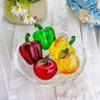 ZEERSHEE Crystal Red Apple Figurine Hand Blown Glass Ornaments Crystal