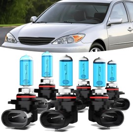 TTDBDAN Headlights Fit For Toyota Camry 2000-2006 Halogen Headlight Bulbs,9005/HB3/H10 High Beam+ 9006/HB4 Low Beam+ 9006 Fog Light Combo,Plug And Play,Pack of 6 (Toyota Camry 2000-2006)