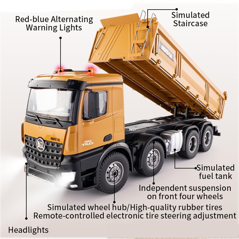 Ssccgym 20-Inch Remote Control Dump Truck 12-Channels 1/14 Scale 13