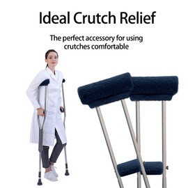 SPRING SEAON Crutches Padding Crutch Pads Pads for Crutches (Navy Blue)