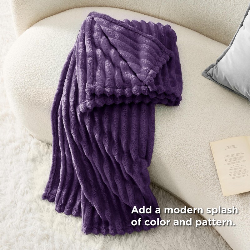 Bedsure Bedsure Purple Twin Blanket for Bed - GentleSoft Cozy