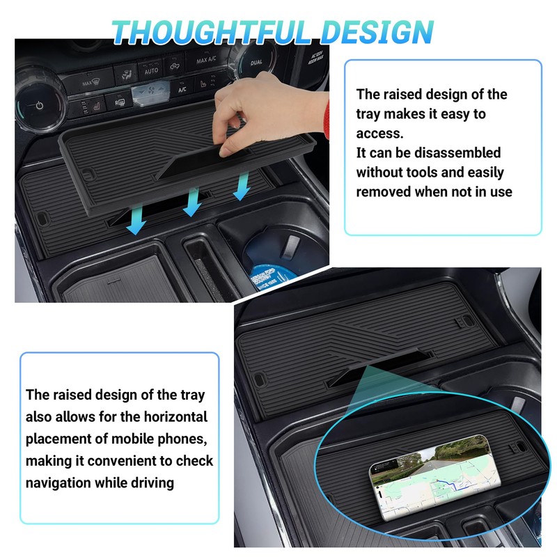 Center Console Organizer Compatible with 2021-2025 Ford F150 / 2022-2024