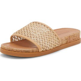 Lucky Brand Women's Dylina Flat Sandal, Natural Raffia, 5