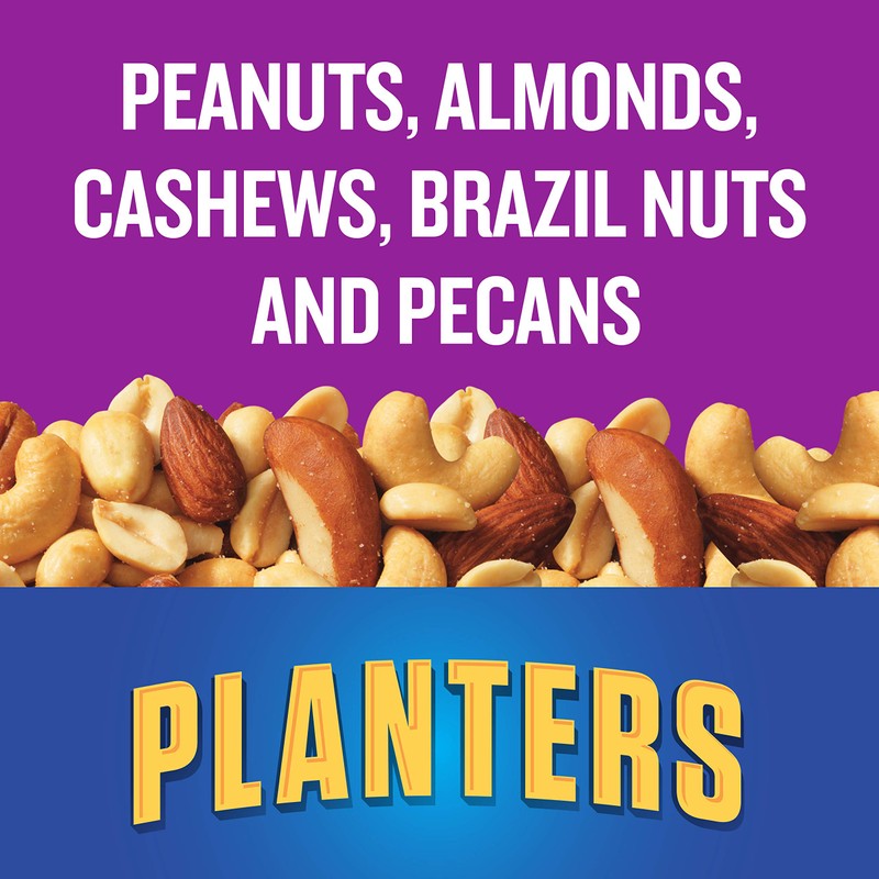 Planters Mixed Nuts, Lightly Salted, 15 Ounce Canister (Pack of