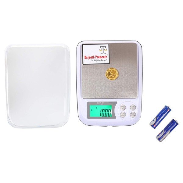 Baijnath Premnath DM-3 500g x 0.01g (10mg) Digital Jewellery Weighing
