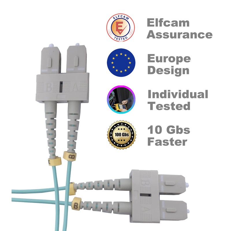 Elfcam® - 10m Fibre Optic Cable SC/UPC to SC/UPC Multimode