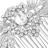 FRCOLOR Bridal Hair Comb with Rhinestones and Simulated Pearls Elegant