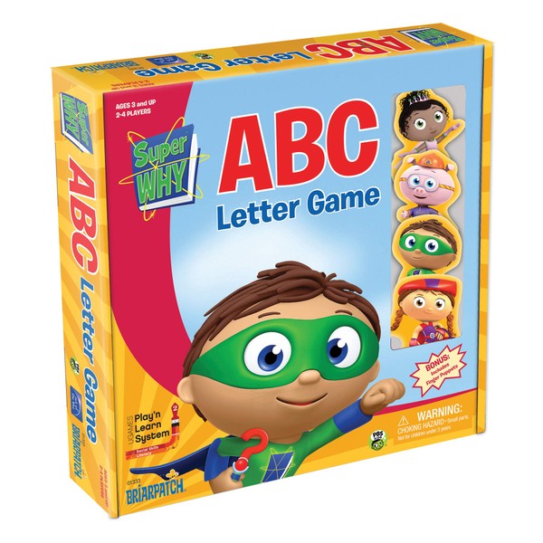Briarpatch Super Why ABC Game PBS Kids Early Reading & Spelling Development, Improve Childhood Literacy & Social Skills Includes Finger Puppets