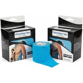 Cinta Kinesiologica Resistente al Agua Kinesiotape Cinta 2 Rollos de 5cm x 5m Kinesiotape Azul
