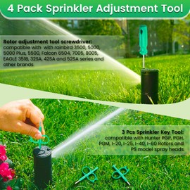 Gulfmew 4 Pack Sprinkler Adjustment Tool Compatible with Rain Bird 5000, Hunter PGP Sprinkler Head, Sprinkler Key Tool Adjustment Wrench for Lawn Irrigation Sprinkler System Repair