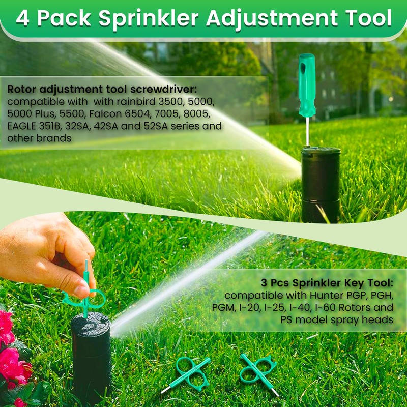 Gulfmew 4 Pack Sprinkler Adjustment Tool Compatible with Rain Bird