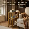 GIOPACO Narrow Side Table, End Table with 3 Tier Storage
