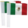 25 Pack Mexico Handheld Small Flag,Mini Mexican Hand Held Miniature
