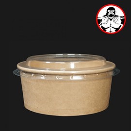 Kraft plate delivery packaging container 800ml 300 units 150 65mm