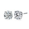 0.6-4.0 CTW S925 Silver 6mm Moissanite Stud Earrings D Color