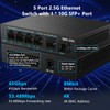 5 Port 2.5GB Ethernet Switch Unmanaged Network Switch | 5