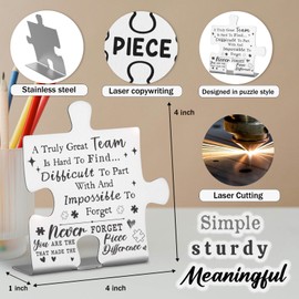 Team Gifts for Employees, Thank You Appreciation Gifts for Team Coworkers Colleague Difference Maker, Encouragement, Cheer Up, Puzzle Piece Decorative Signs Plaques WZW24
