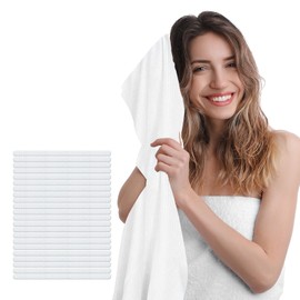 50 PCS Premium Disposable Body Towels, Thicken Durable Disposable Bath Towels, 31.5 in x 16 in Reusable Disposable Towels for Travel Camping Hiking Outdoor Hotel Beauty Salon