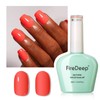 Firedeep Coral Gel Nail Polish, 0.54 Fl Oz Large Bottle