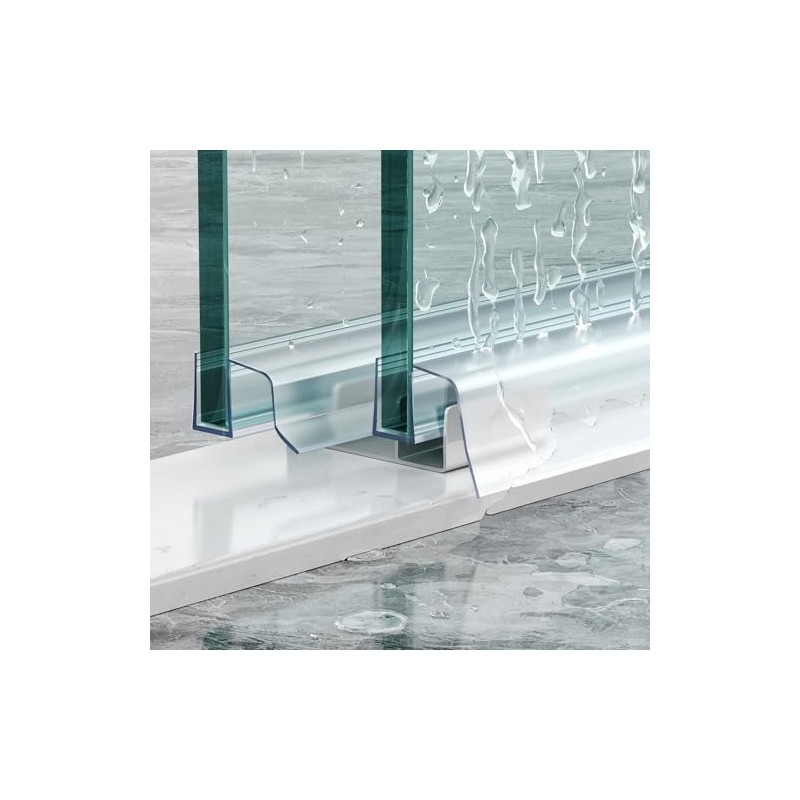 Sliding Shower Door Bottom Seal - 2 Pack for Frameless