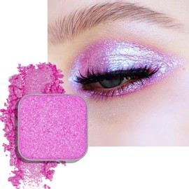 Fillwie Chameleon Single Eyeshadow,Soft Pink-White,Pressed Powder,High Pigment,Smudge-Proof, Smooth Blend, All-Day Wear,Square Pan,Fits Magnetic Palettes(Opal Kiss)