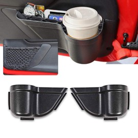 CheroCar JK - Caja organizadora lateral de repuesto para Jeep Wrangler 2011-2018 JK JKU accesorios interiores, color negro