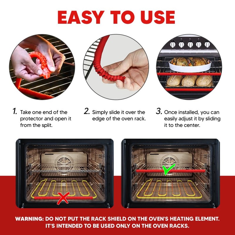 Premium Oven Rack Protector Shields - 22 Inch Full Size