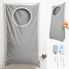 DONAQ Hanging Laundry Hamper Bag XL 40x22", Space Saving over