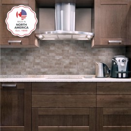 SMART TILES Peel and Stick Backsplash - 5 Sheets of 11.56" x 8.38" - 3D Adhesive Peel and Stick Tile Backsplash for Kitchen, Bathroom, Wall Tile