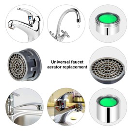 12 Pieces Faucet Aerators Water Tap Aerators Faucet Flow Restrictor Replacement Parts Insert Aerator for Bathroom or Kitchen