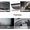 Puermto Side Window Wind Deflector, 2pcs Out-Channel Tape-On Dark Smoke