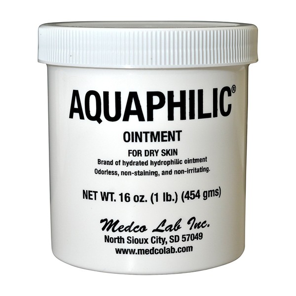 Aquaphilic Healing Ointment for Dry Skin - Non-Irritating Cracked Heel Cream & Hand Lotion (16 oz)