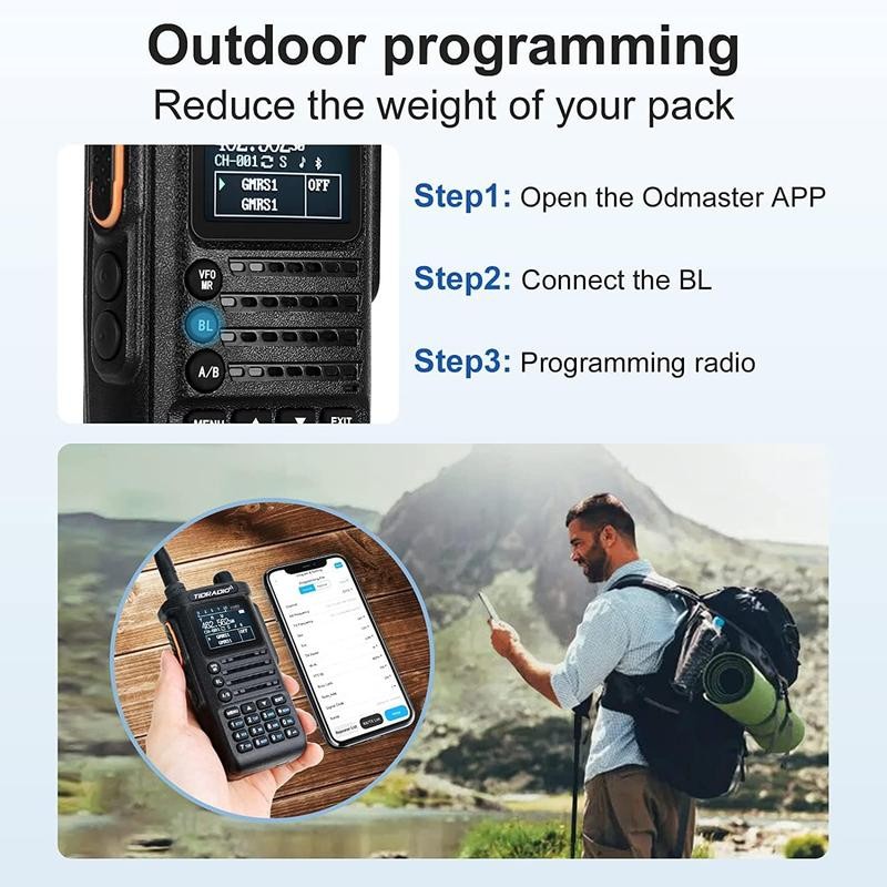 TIDRADIO TD-H8 (2nd Gen) GMRS/ Ham Radio 10Watt Long Range
