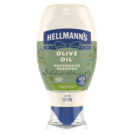 Hellmann's Mayonnaise Dressing with Olive Oil Squeeze Bottle Condiment for Simple Meals and Sandwiches Rich in Omega-3 ALA 20 oz